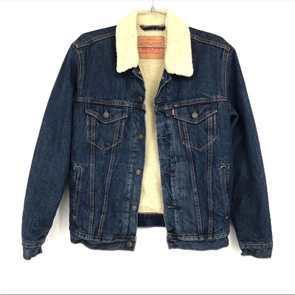 Levi Strauss & Co. Men's Sherpa Lined Denim Jacket - Size S